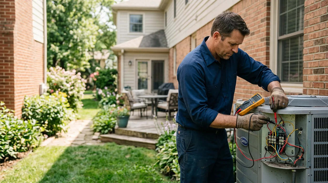 HVAC technician working near Overland Park, KS